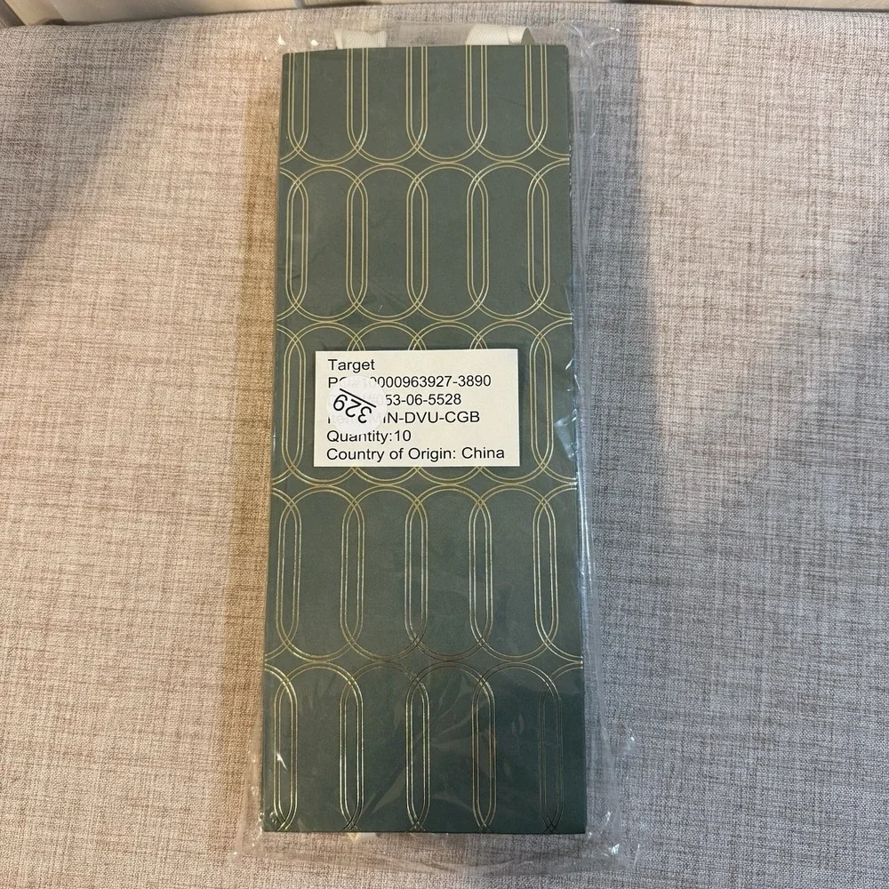 Green‎ and Gold Minted Wine Gift Bags - 10 Pack - New Gift Bags for Wine